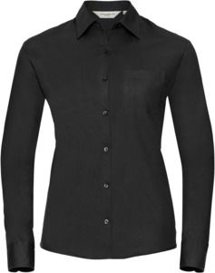 Russell Collection R936F - Poplin Easy Care Pure Cotton Long Sleeve Shirt Ladies